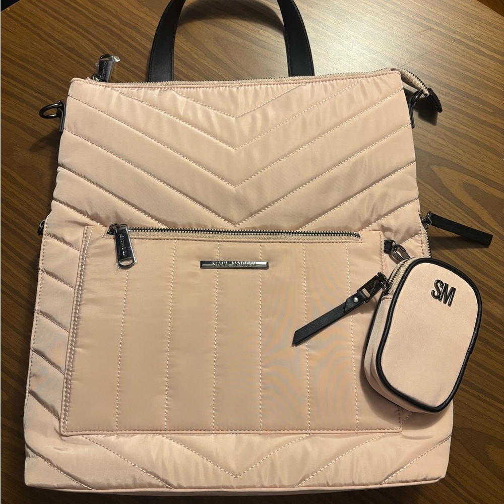 NWOT - Steve Madden - Pink Quilted Backpack